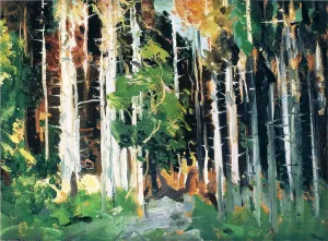 Through the Trees by George Wesley Bellows Oil Painting