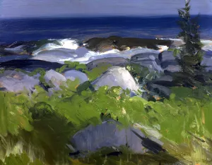Vine Clad Shore-Monhegan Island by George Wesley Bellows Oil Painting