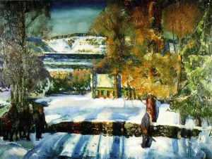 Winter Road by George Wesley Bellows - Oil Painting Reproduction