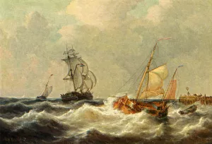 Sailing Vessels In Choppy Waters