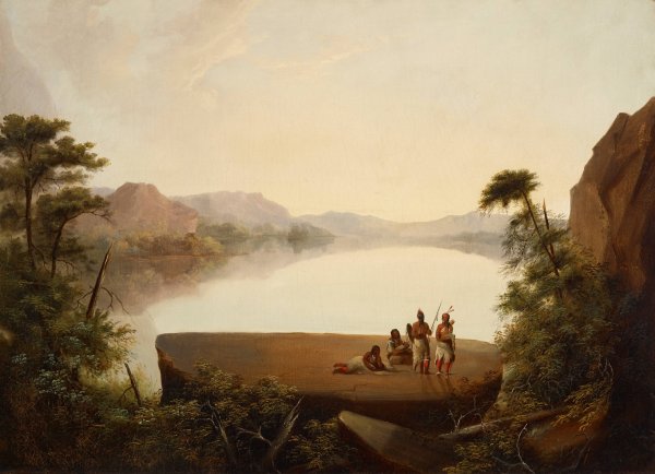 Landscape with Indians by George Winter - Hand-Painted Oil Painting Reproduction