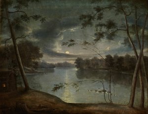 Nocturnal Landscape by George Winter Oil Painting