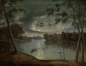 Nocturnal Landscape by George Winter Oil Painting