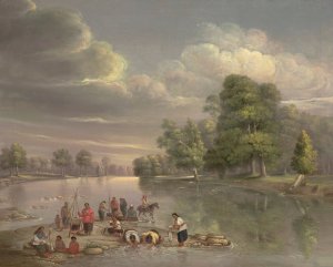 Scene on the Wabash by George Winter Oil Painting