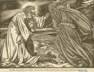 That man that overtook you, was Moses. He spareth none, neither knoweth he how to shew mercy to those that transgress his law. by George Woolliscroft Rhead Oil Painting