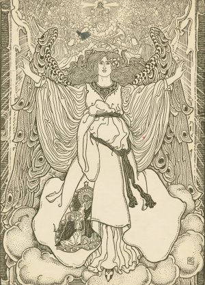 The king then commanded to open the gate by George Woolliscroft Rhead Oil Painting