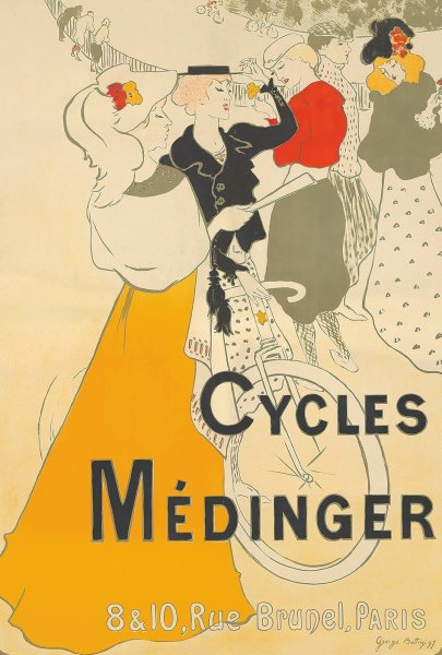 Cycles Medinger  by Georges Alfred Bottini - Hand-Painted Oil Painting Reproduction