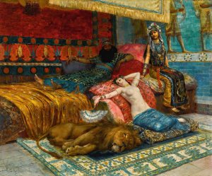 Idle moments by Georges Antoine Rochegrosse Oil Painting
