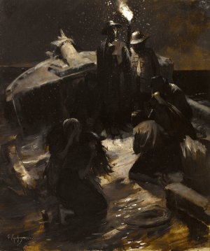 Le Naufrage by Georges Antoine Rochegrosse Oil Painting