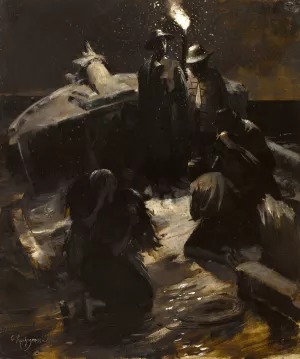 Le Naufrage by Georges Antoine Rochegrosse Oil Painting