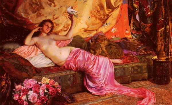 Main Product Photo of Nu Au Repos Painting by Georges Antoine Rochegrosse