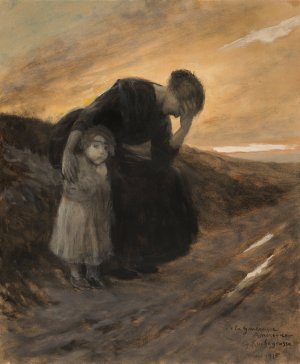 Refugees by Georges Antoine Rochegrosse Oil Painting