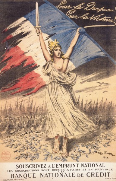 Pour le drapeau! Pour la victoire!  by Georges Bertin Scott - Hand-Painted Oil Painting Reproduction