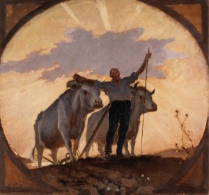 Hymne de la Terre au Soleil by Georges Bertrand Oil Painting