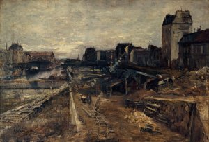 Le Canal Saint-Martin by Georges Chenard-Huche Oil Painting