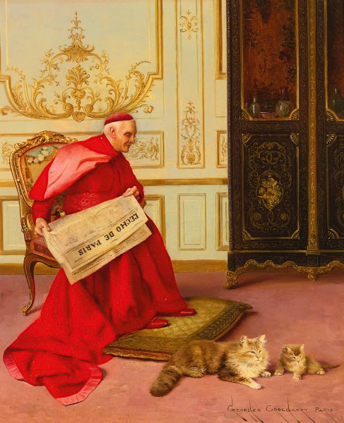 Main Product Photo of Distractions Painting by Georges Croegaert