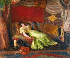 Dreams of The Orient by Georges Croegaert Oil Painting