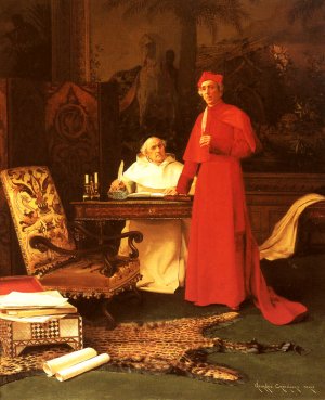 Seeking Inspiration by Georges Croegaert Oil Painting