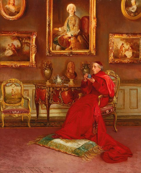 Main Product Photo of Taking Tea Painting by Georges Croegaert