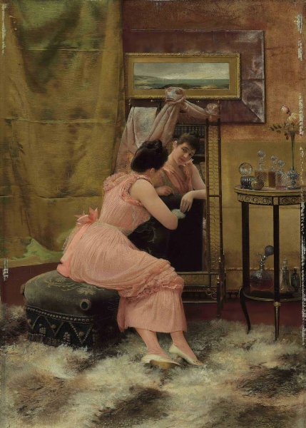 Main Product Photo of The Mirror Painting by Georges Croegaert