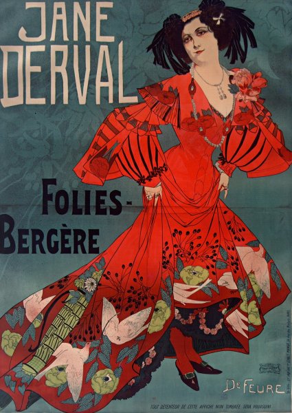 Jane Derval  by Georges De Feure - Hand-Painted Oil Painting Reproduction