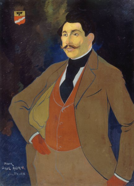 Portrait de Paul Adam  by Georges De Feure - Hand-Painted Oil Painting Reproduction