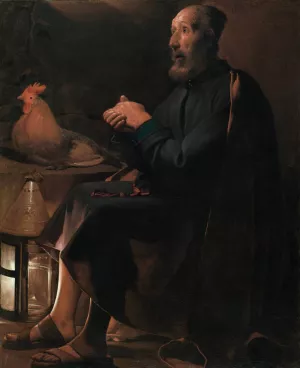 Saint Peter Repentant by Georges De La Tour Oil Painting