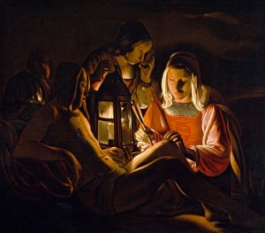 Saint Sebastian Nursed by Saint Irene by Georges De La Tour Oil Painting