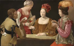 The Cheat with the Ace of Clubs by Georges De La Tour Oil Painting