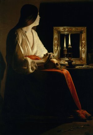The Penitent Magdalen by Georges De La Tour Oil Painting