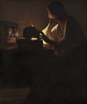 The Repentant Magdalen by Georges De La Tour Oil Painting