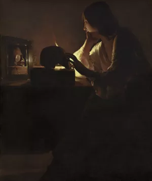 The Repentant Magdalen by Georges De La Tour Oil Painting