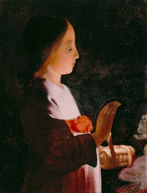 Young Virgin Mary by Georges De La Tour Oil Painting