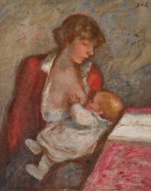 Maternite by Georges D'Espagnat Oil Painting