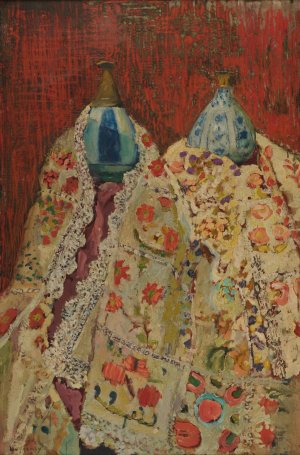 Vases et broderies by Georges Dufrenoy Oil Painting