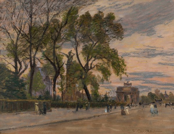 Le Carroussel by Georges-Emile Carette - Hand-Painted Oil Painting Reproduction