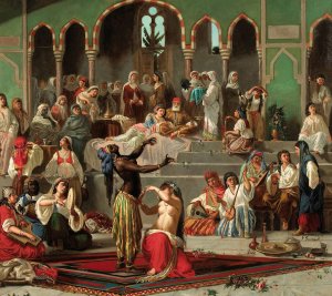 The Dancers Of Harem by Georges-Francois Guiaud Oil Painting