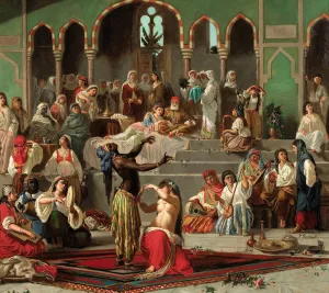 The Dancers Of Harem Oil painting by Georges-Francois Guiaud
