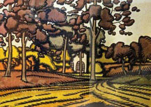 House behind the trees by Georges Gaudion Oil Painting