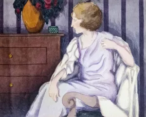 Luce in an interior by Georges Gaudion Oil Painting