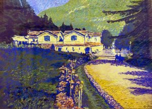 The thermal baths of Luchon by Georges Gaudion Oil Painting