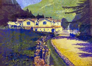 The thermal baths of Luchon Oil painting by Georges Gaudion