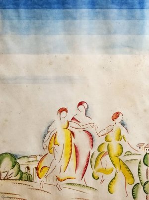 The Three Graces by Georges Gaudion Oil Painting