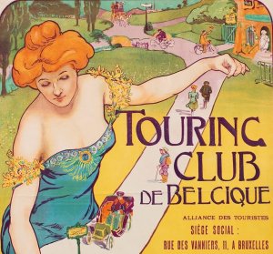 Touring Club De Belgique by Georges Gaudy Oil Painting