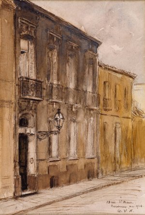 13 rue Saint-Maur, Bordeaux by Georges Hugo Oil Painting