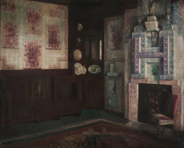 La salle a manger a Hauteville House  by Georges Hugo - Hand-Painted Oil Painting Reproduction