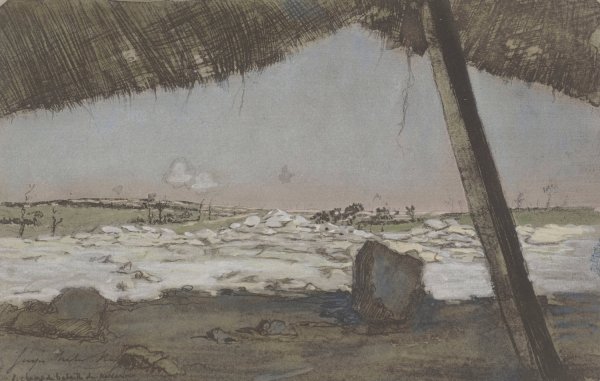 Main Product Photo of Le Champ de bataille de Navarin  Painting by Georges Hugo