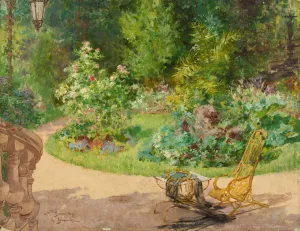 Le jardin de l'avenue d'Eylau by Georges Jeannin Oil Painting