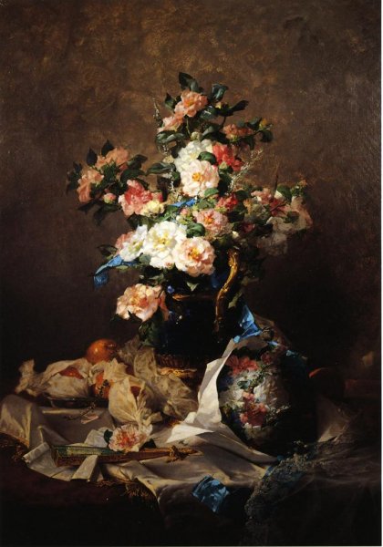 Main Product Photo of Two Bouquets Painting by Georges Jeannin
