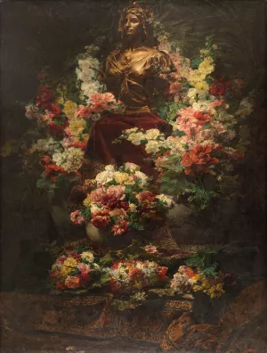 Un jour de fete by Georges Jeannin Oil Painting